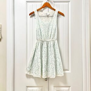 H&M Divided Lace Dress Mint Cream - S